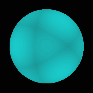 Luminance pattern of tetrahedron source config